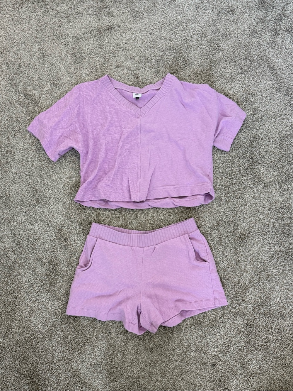 Cabi Short Set 6791 Breezy Sweatshirt & Shorts (Size L Top, Size M Bottoms)